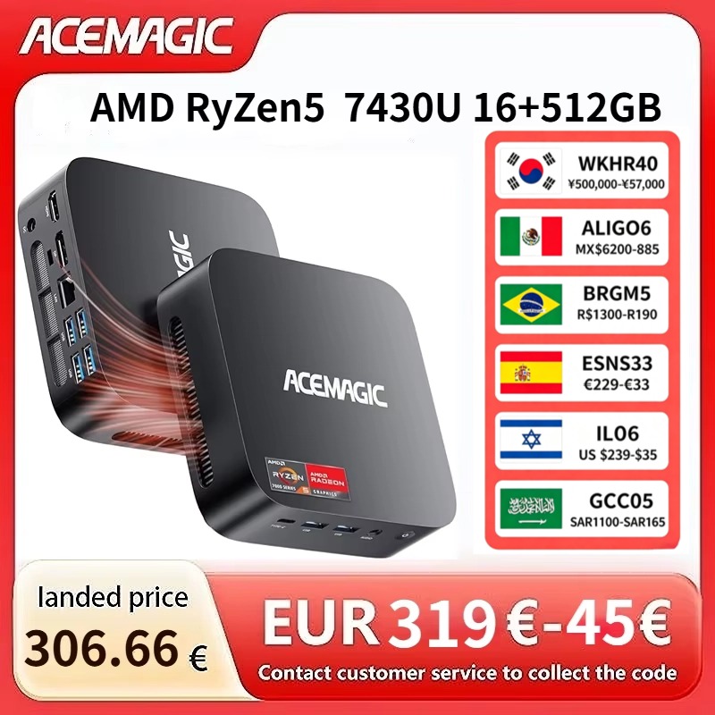 Pc Gaming Ryzen 7 - ACEMAGIC AMD Ryzen 5 7430U 미니