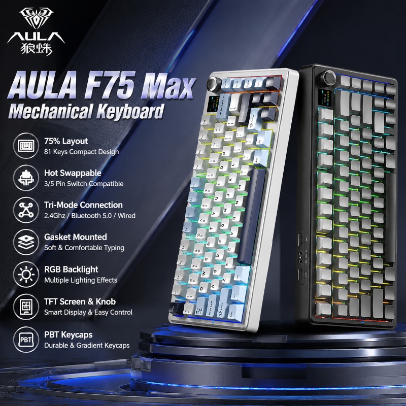 Pc Gaming Keyboards - AULA F75 Max 기계식 키보드 75%