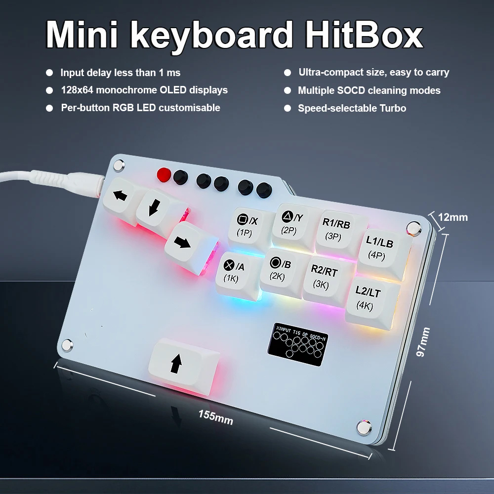 No Rgb Gaming Pc - Hitbox 미니 GP2040 CE 파이트스틱 포켓