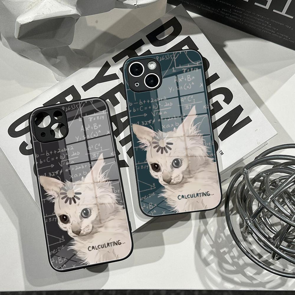 Pc Case Tempered Glass - 아트 포뮬러 캣 그래피티 폰 케이스