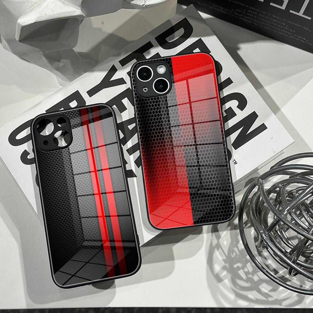 새로운 창의적인 카본 파이버 패턴 휴대폰 케이스 강화유 - Pc Case Tempered Glass 리뷰 및 가격
