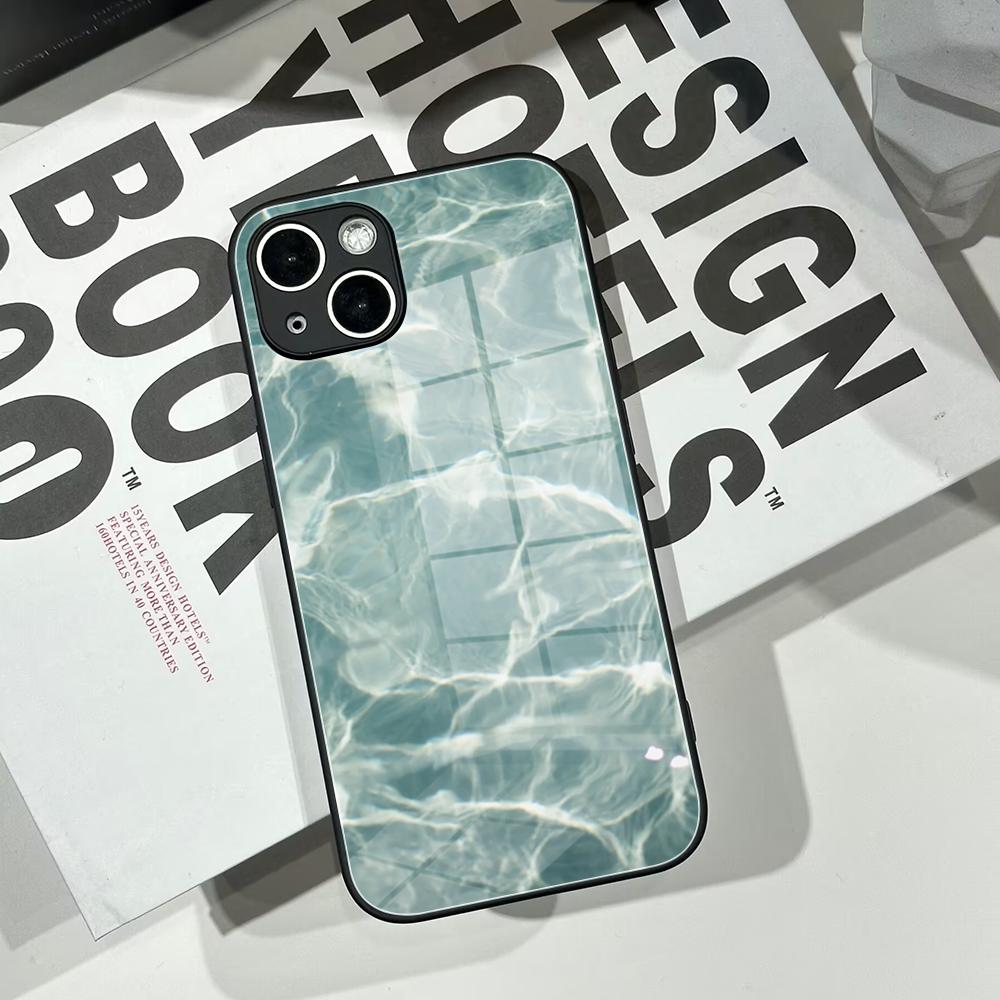 고급스러운 물결무늬 디자인 폰 케이스 강화유리 쉘 아이 - Pc Case Tempered Glass 리뷰 및 가격