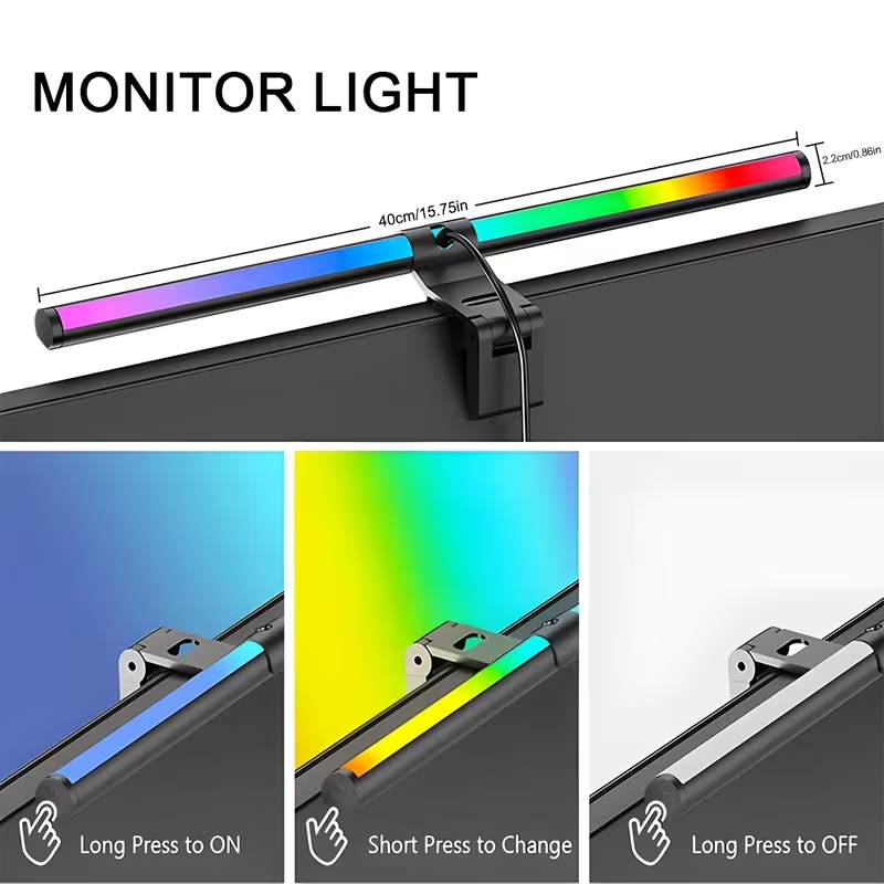USB 전원 LED 모니터 라이트 바, RGB 색상 변 - No Rgb Gaming Pc 리뷰 및 가격