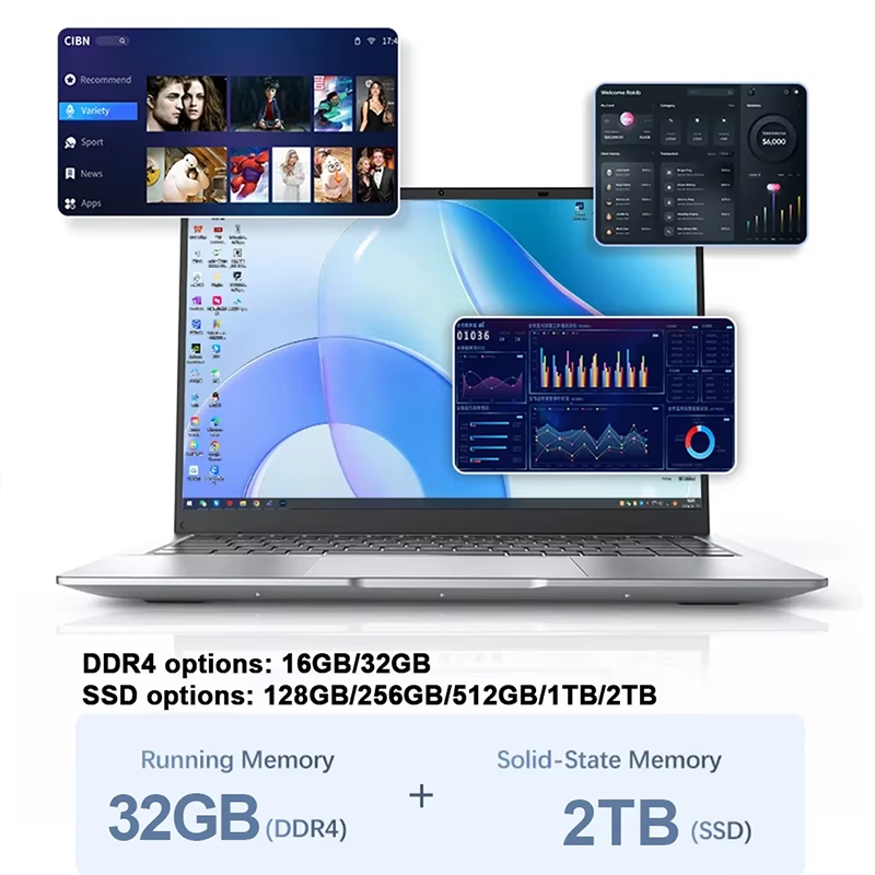 새로운 초슬림 노트북 14.1인치 16GB 램 2TB  - Pc Gaming Intel 리뷰 및 가격