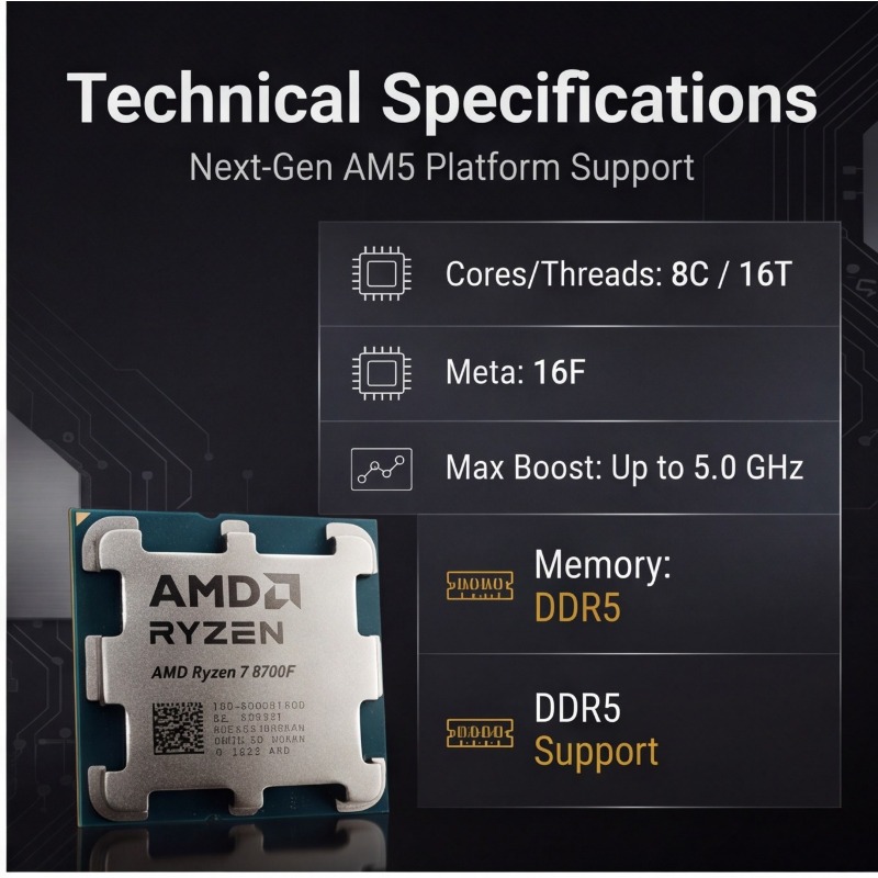 게이밍 PC 프로세서 AMD Ryzen 7 8700F  - Pc Gaming Ryzen 7 리뷰 및 가격