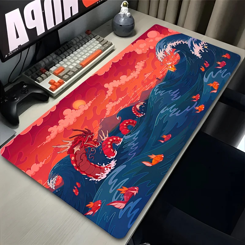 거대한 파도 일본 애니메이션 마우스 패드 노트북 G-g - Pc Gaming Keyboards 리뷰 및 가격