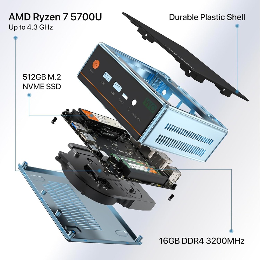 미국 배송 미니 PC AMD Ryzen 7 5700U  - Pc Gaming Ryzen 7 리뷰 및 가격