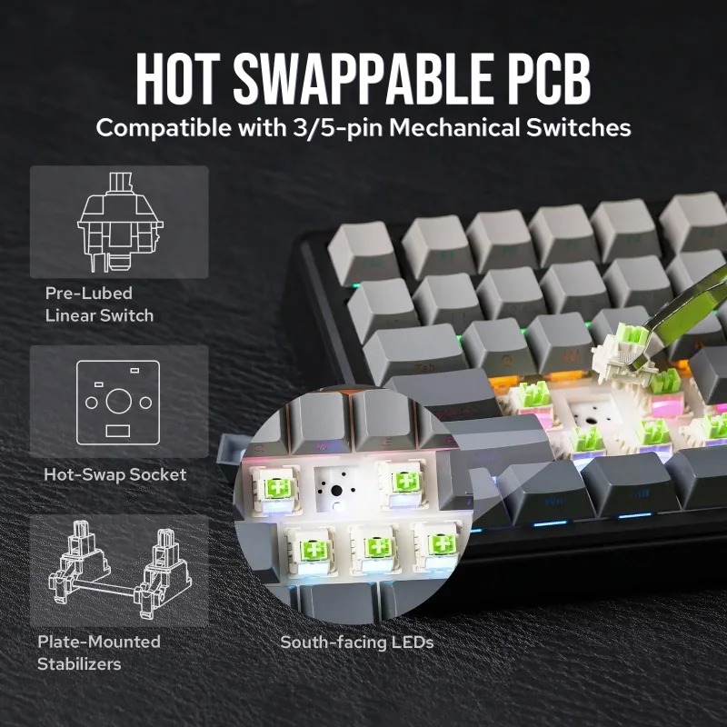 AULA F75 Max 기계식 키보드 75% 레이아웃  - Pc Gaming Keyboards 리뷰 및 가격