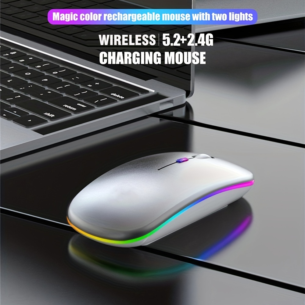 무선 마우스 RGB 충전식 USB 2.4GHz 블루투스 - No Rgb Gaming Pc 리뷰 및 가격