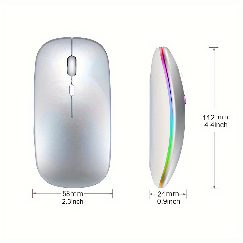 무선 마우스 RGB 충전식 USB 2.4GHz 블루투스 - No Rgb Gaming Pc 리뷰 및 가격